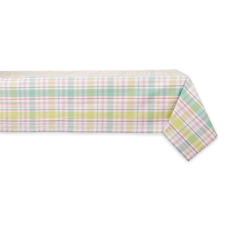 DII Spring Plaid Table Top Collection 100% Machine Washable Dress Up Your Table for Spring, Easter, Family Dinners, Picnics and Everyday, 60x84 - Image 1